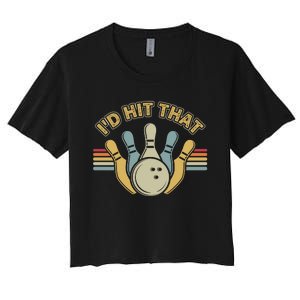 Id Hit That Bowling Women's Crop Top Tee