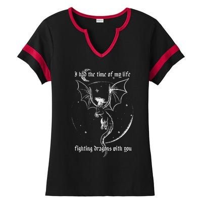 I Had The Time Of My Life Fighting Dragons With You Ladies Halftime Notch Neck Tee