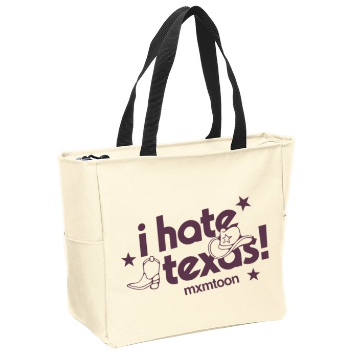 I Hate Texas RunnerS Club Zip Tote Bag