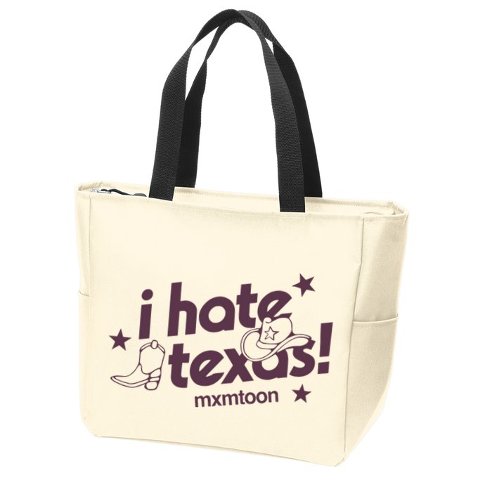 I Hate Texas RunnerS Club Zip Tote Bag