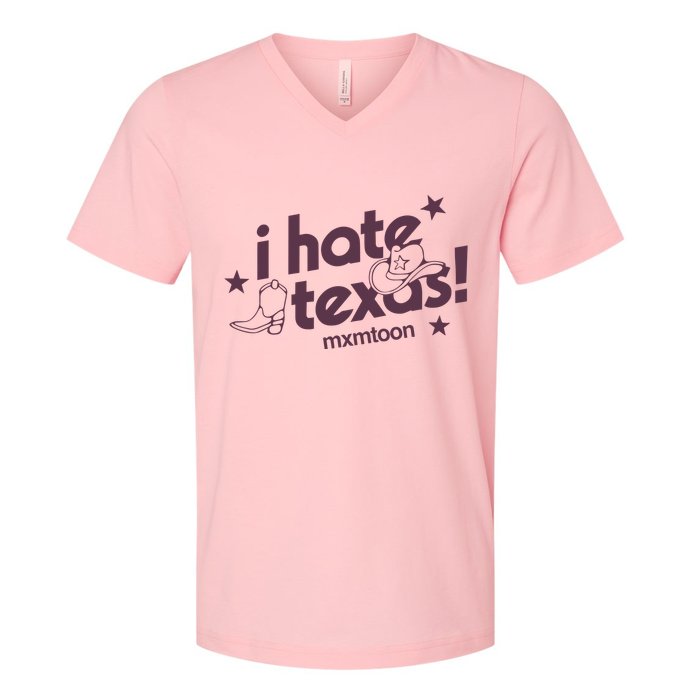 I Hate Texas RunnerS Club V-Neck T-Shirt