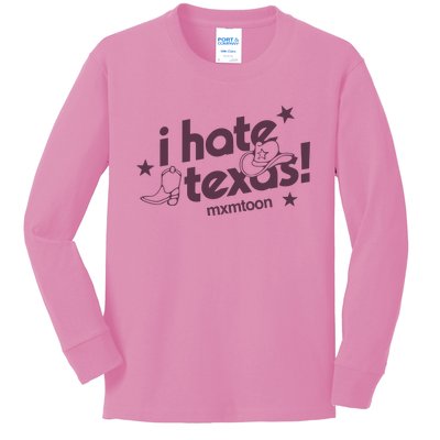 I Hate Texas RunnerS Club Kids Long Sleeve Shirt