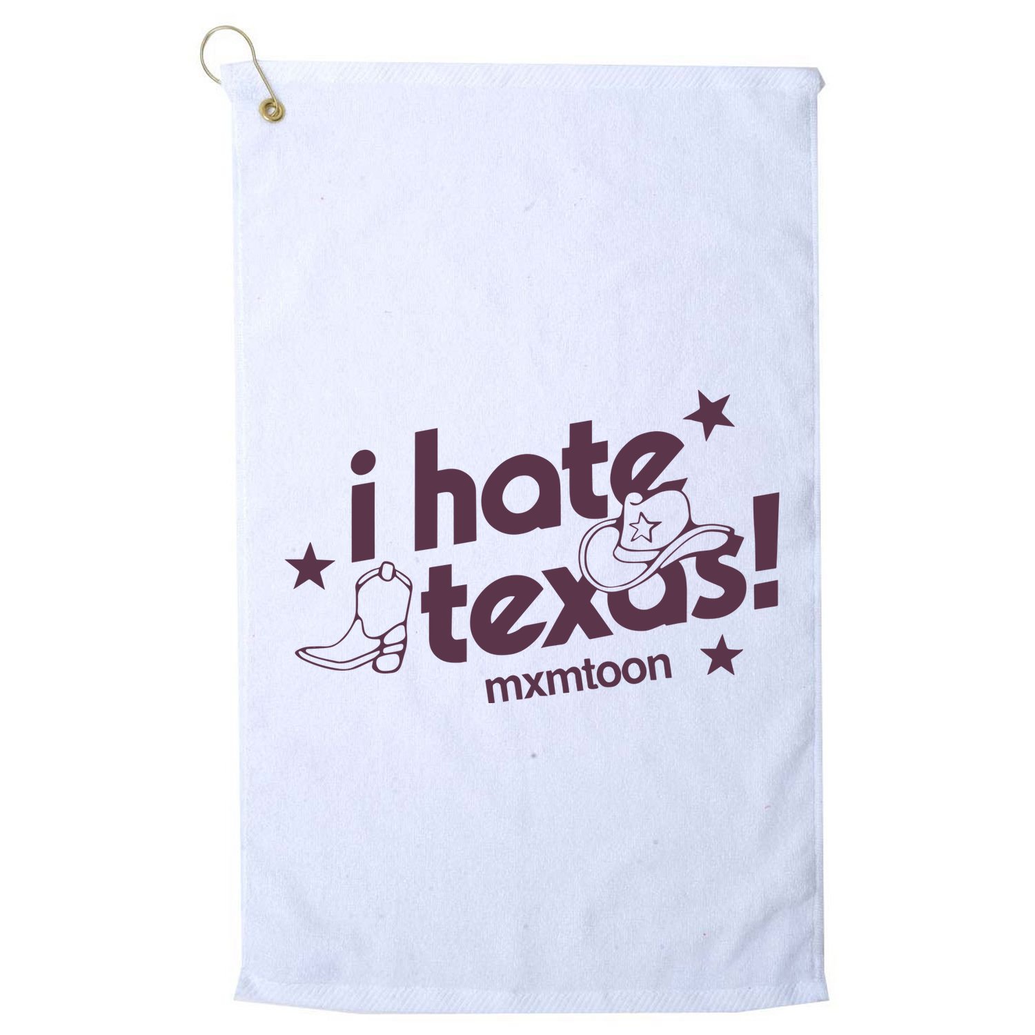 I Hate Texas RunnerS Club Golf Towel