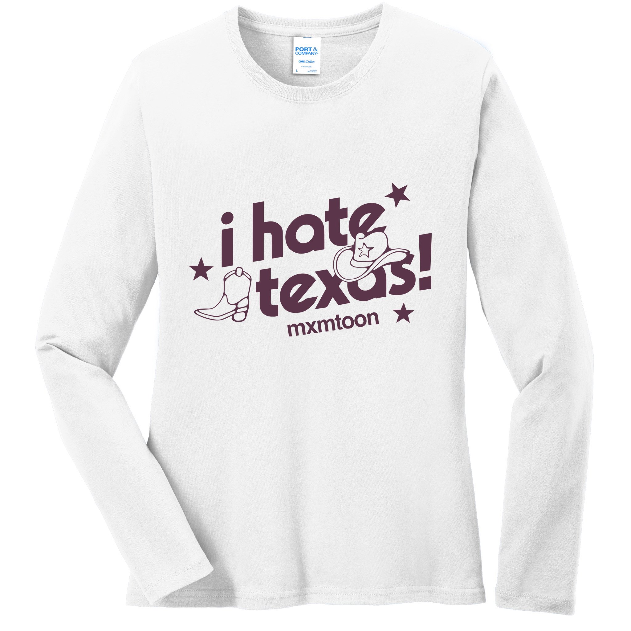 I Hate Texas RunnerS Club Ladies Long Sleeve Shirt