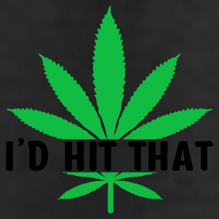 ID Hit That Funny Weed 4/20 7 Panel Mesh Trucker Snapback Hat