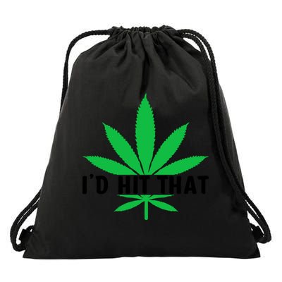 ID Hit That Funny Weed 4/20 Drawstring Bag