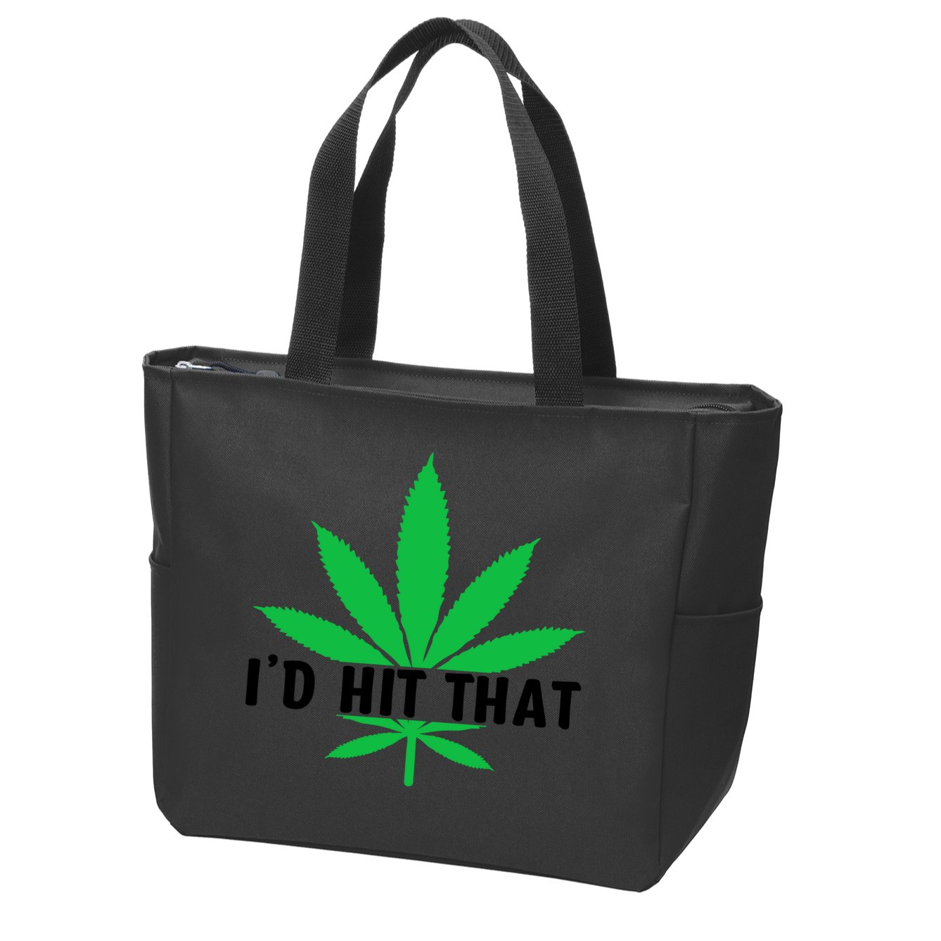 ID Hit That Funny Weed 4/20 Zip Tote Bag