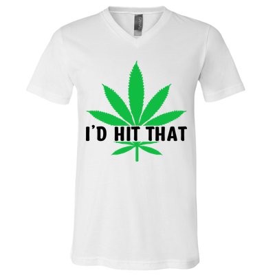 ID Hit That Funny Weed 4/20 V-Neck T-Shirt