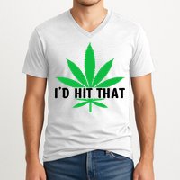 ID Hit That Funny Weed 4/20 V-Neck T-Shirt