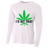 ID Hit That Funny Weed 4/20 Cooling Performance Long Sleeve Crew