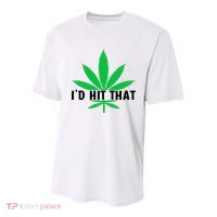 ID Hit That Funny Weed 4/20 Youth Performance Sprint T-Shirt