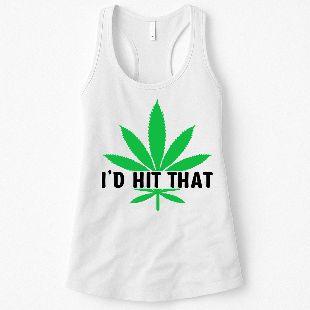 ID Hit That Funny Weed 4/20 Womens Tank Top