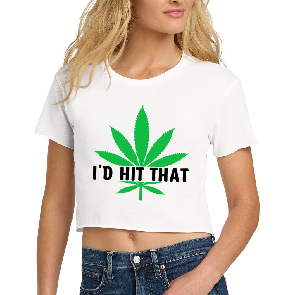 ID Hit That Funny Weed 4/20 Crop Top