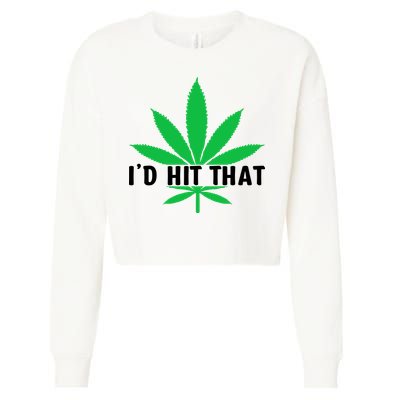 ID Hit That Funny Weed 4/20 Cropped Pullover Crew
