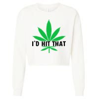 ID Hit That Funny Weed 4/20 Cropped Pullover Crew