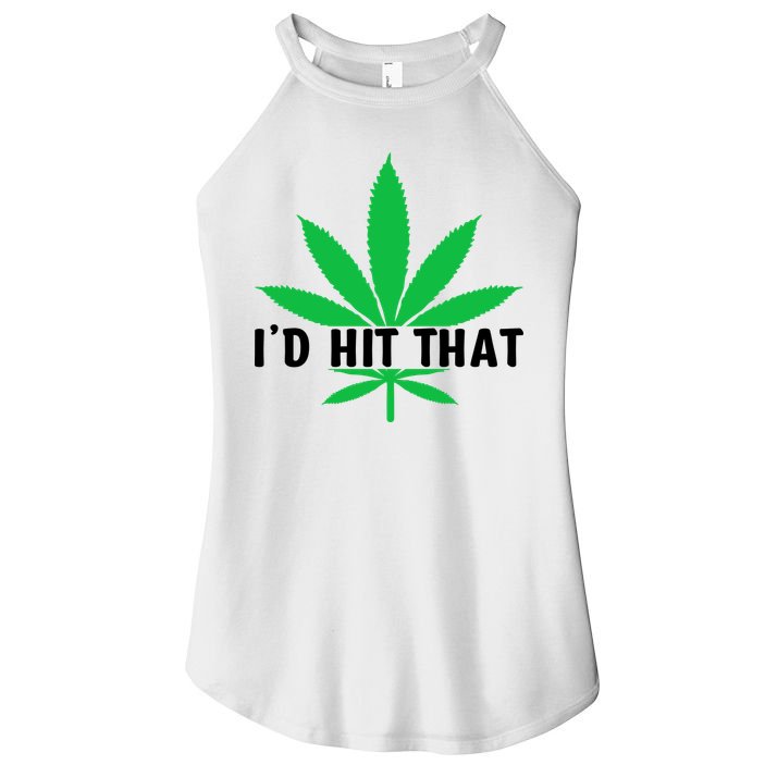 ID Hit That Funny Weed 4/20 Women's Perfect Tri Rocker Tank