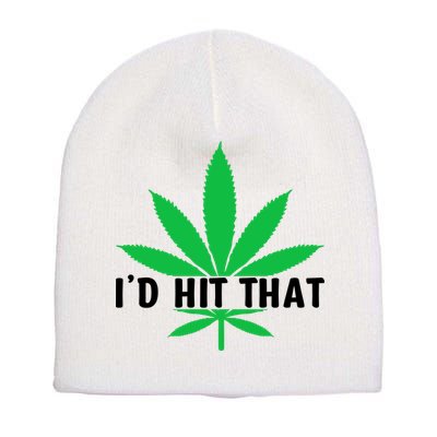 ID Hit That Funny Weed 4/20 Short Acrylic Beanie