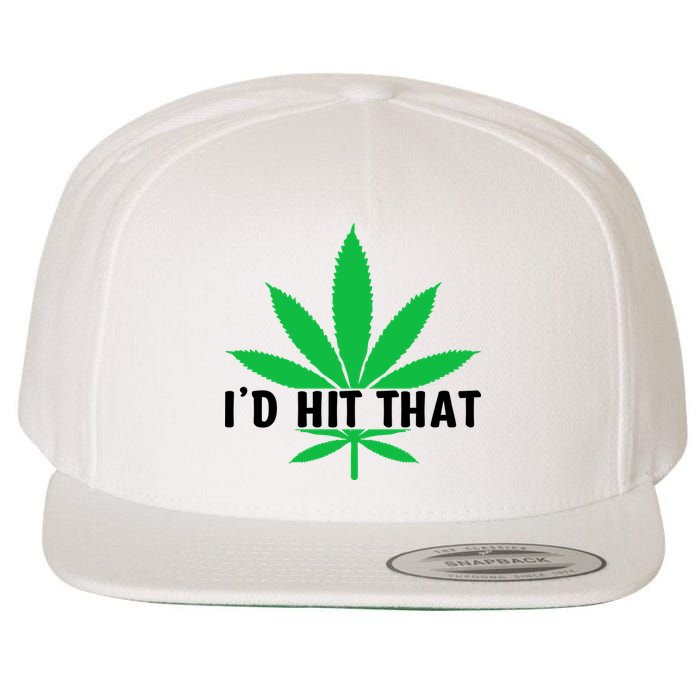 ID Hit That Funny Weed 4/20 Wool Snapback Cap
