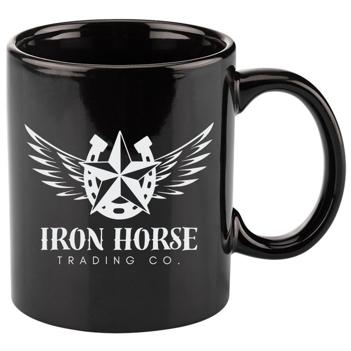 Iron Horse Trading Co 11oz C Handle Ceramic Mug