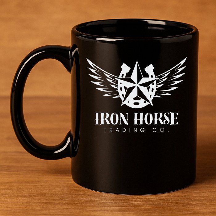 Iron Horse Trading Co 11oz C Handle Ceramic Mug
