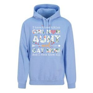 I Have Three Titles Mom Aunt And Cat Mom Gift Unisex Surf Hoodie