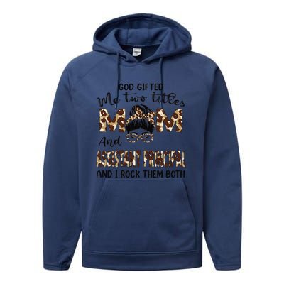 I Have Two Titles Mom And Assistant Principal Mothers Day Performance Fleece Hoodie