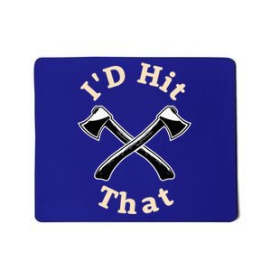 ID Hit That I Competition Throwing Axe On A Ax Throwing Mousepad