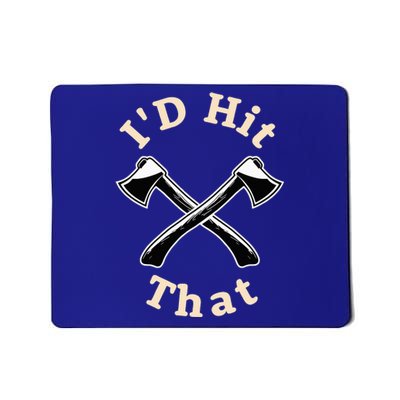 ID Hit That I Competition Throwing Axe On A Ax Throwing Mousepad