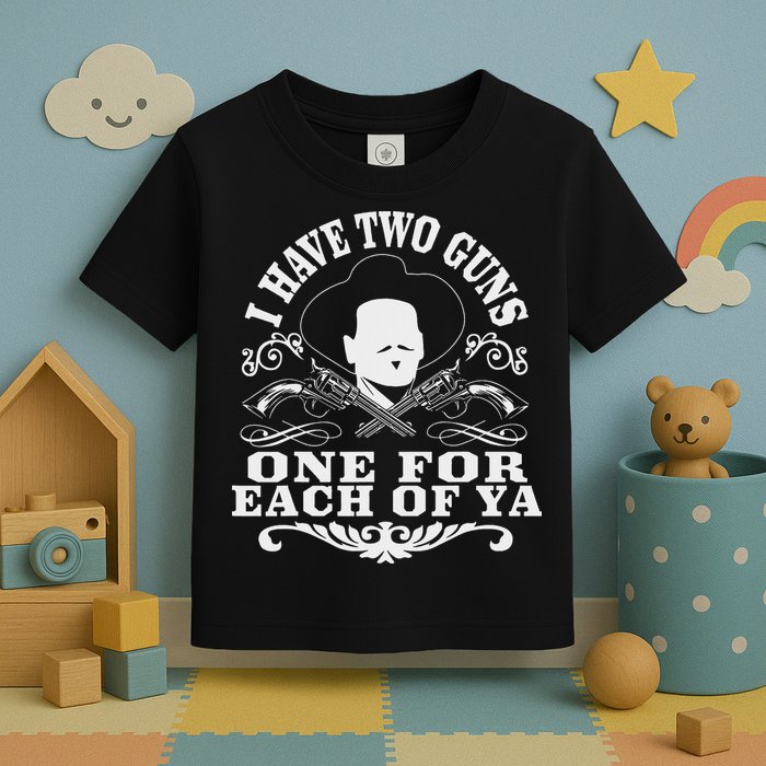I Have Two Guns One For Each Of Ya Toddler T-Shirt