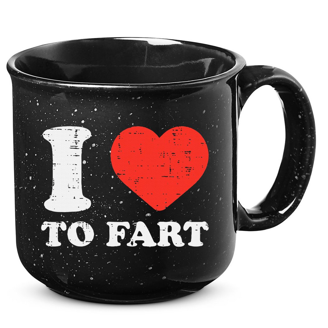 I Heart To Fart Funny Love Farting Joke 15oz Campfire Ceramic Mug