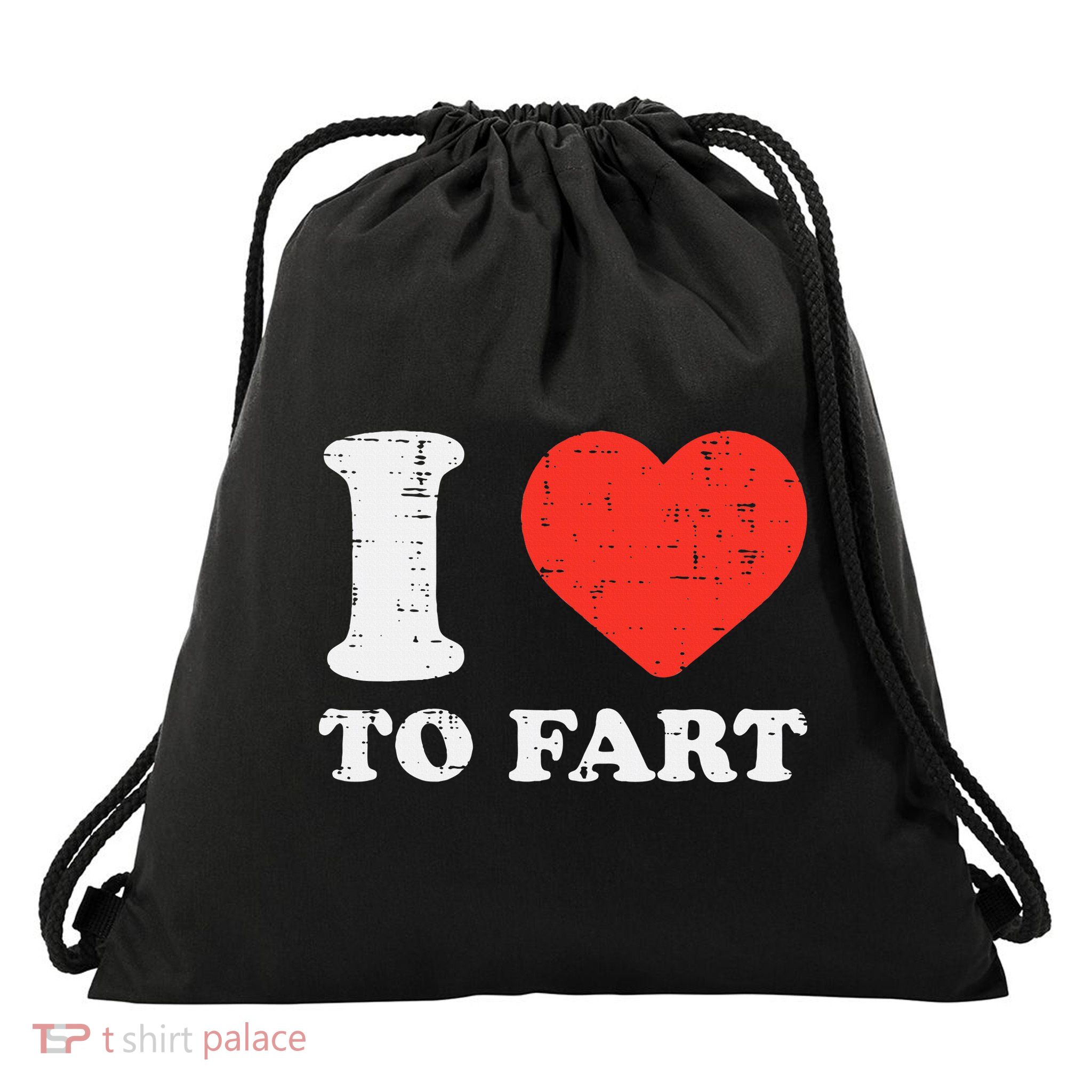 I Heart To Fart Funny Love Farting Joke Drawstring Bag