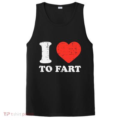 I Heart To Fart Funny Love Farting Joke PosiCharge Competitor Tank