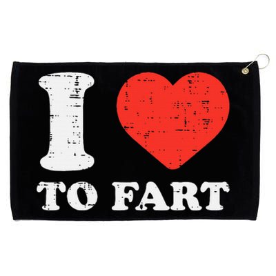 I Heart To Fart Funny Love Farting Joke Grommeted Golf Towel