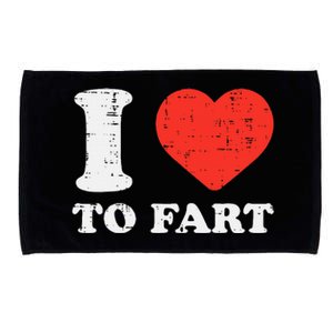 I Heart To Fart Funny Love Farting Joke Microfiber Hand Towel