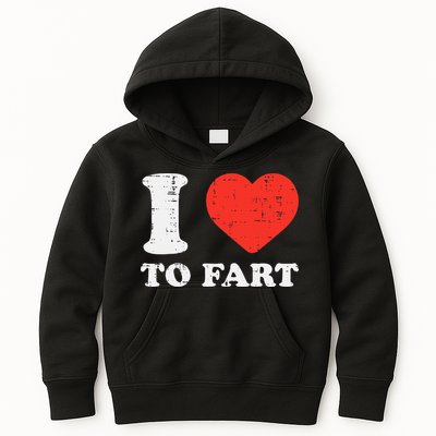 I Heart To Fart Funny Love Farting Joke Kids Hoodie