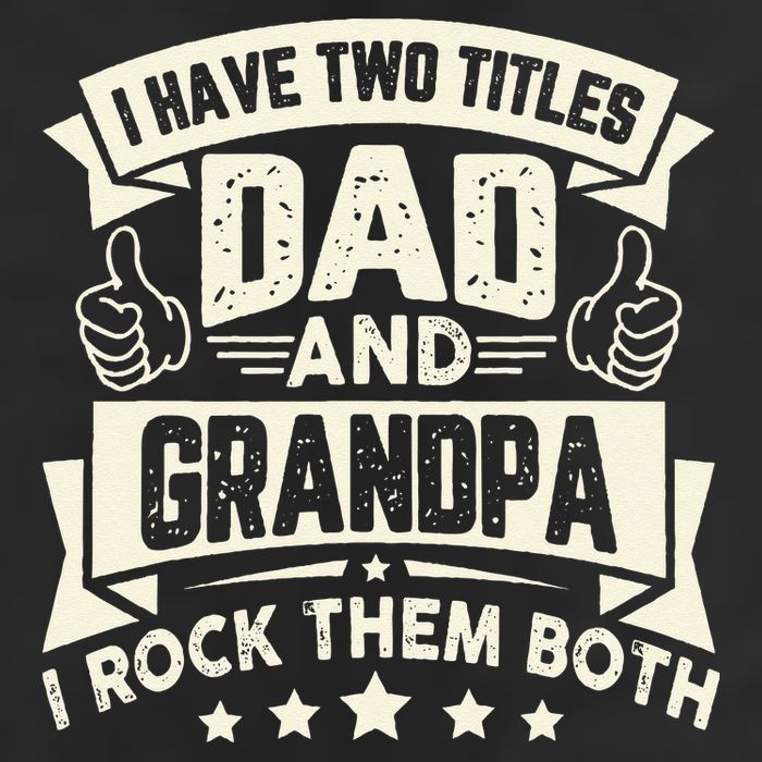 I Have Two Titles Dad And Grandpa Funny Grandpa Gift For Dad Golf Towel