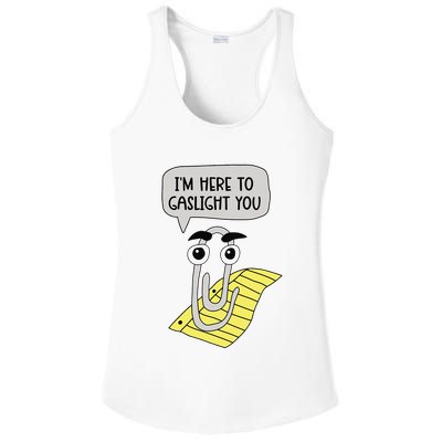 I'm here to gaslight you Funny  Ladies PosiCharge Competitor Racerback Tank