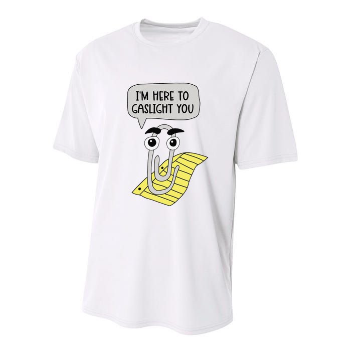 I'm here to gaslight you Funny  Youth Performance Sprint T-Shirt