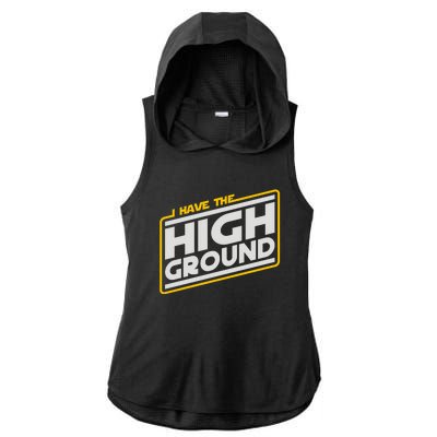 I Have The High Ground Ladies PosiCharge Tri-Blend Wicking Draft Hoodie Tank