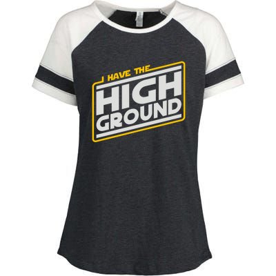 I Have The High Ground Enza Ladies Jersey Colorblock Tee