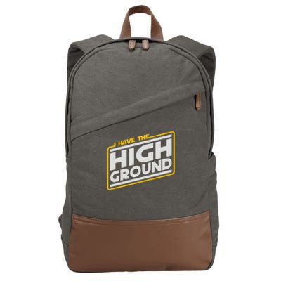 I Have The High Ground Cotton Canvas Backpack