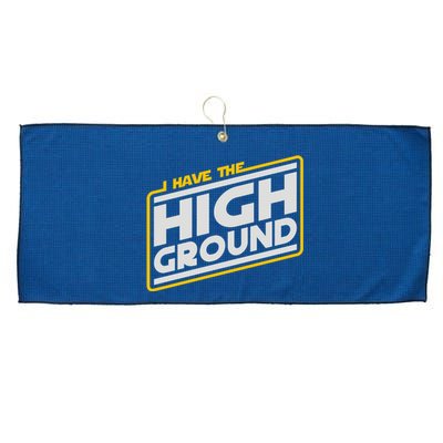 I Have The High Ground Large Microfiber Waffle Golf Towel