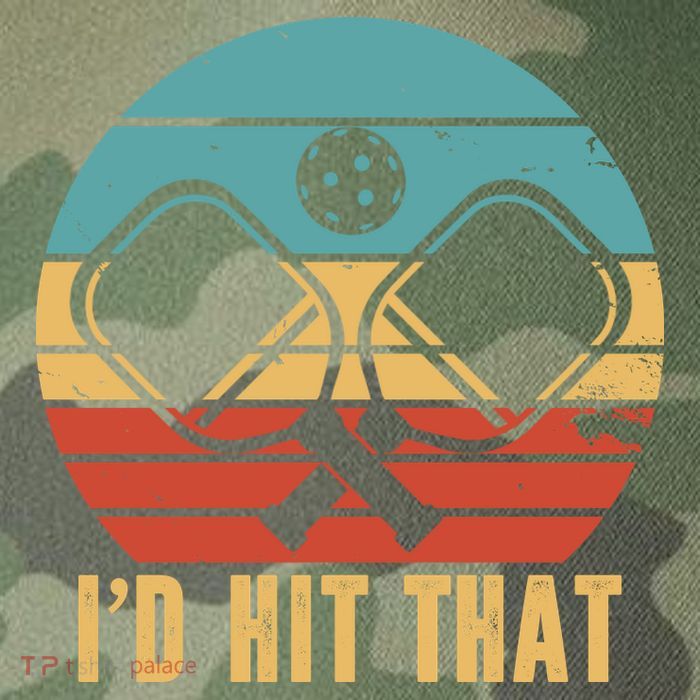 I'd Hit That Funny Pickleball Retro Legacy Tie Dye Trucker Hat