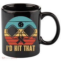 I'd Hit That Funny Pickleball Retro 11oz C Handle Ceramic Mug