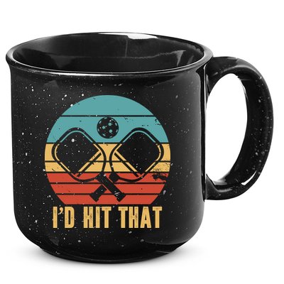 I'd Hit That Funny Pickleball Retro 15oz Campfire Ceramic Mug