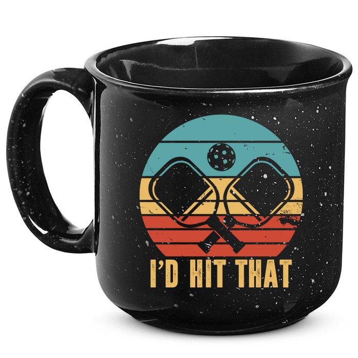 I'd Hit That Funny Pickleball Retro 15oz Campfire Ceramic Mug