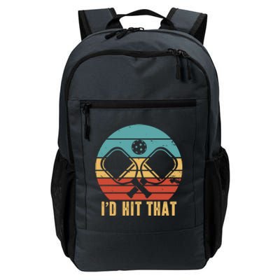 I'd Hit That Funny Pickleball Retro Daily Commute Backpack