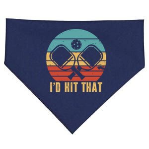 I'd Hit That Funny Pickleball Retro USA-Made Doggie Bandana