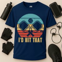 I'd Hit That Funny Pickleball Retro Performance Shirt