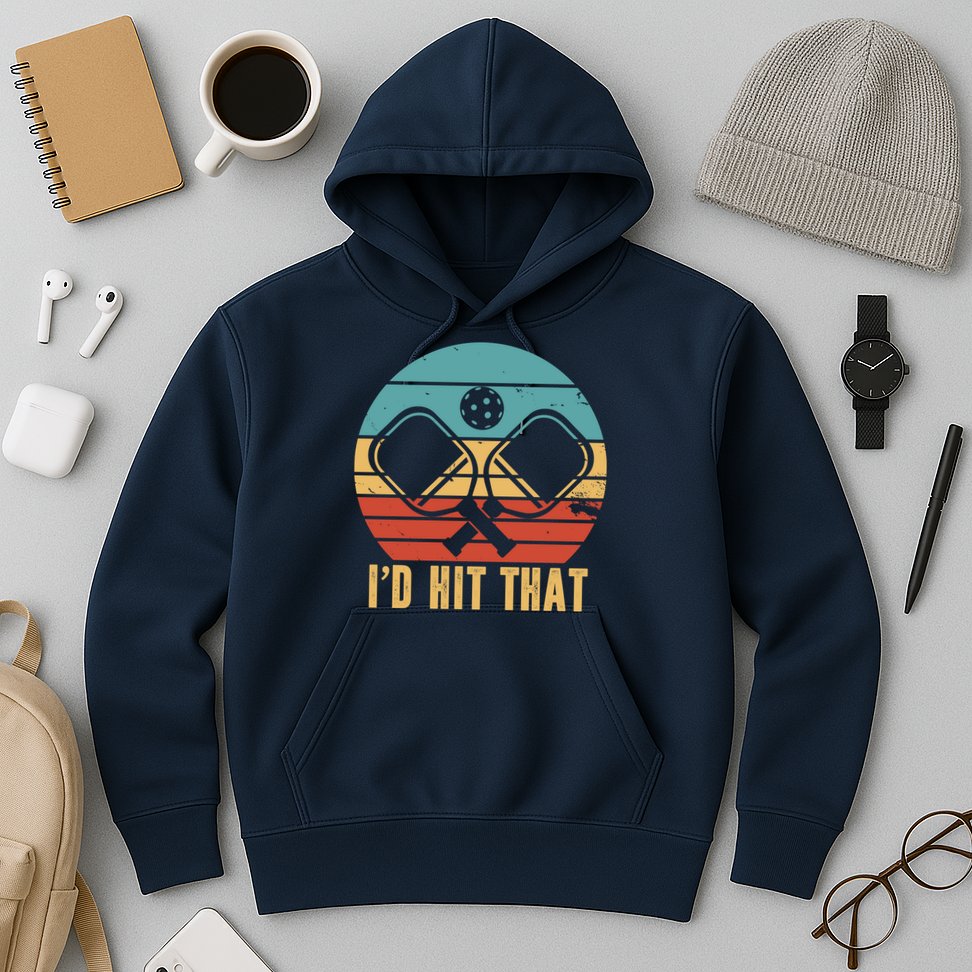 I'd Hit That Funny Pickleball Retro Hoodie